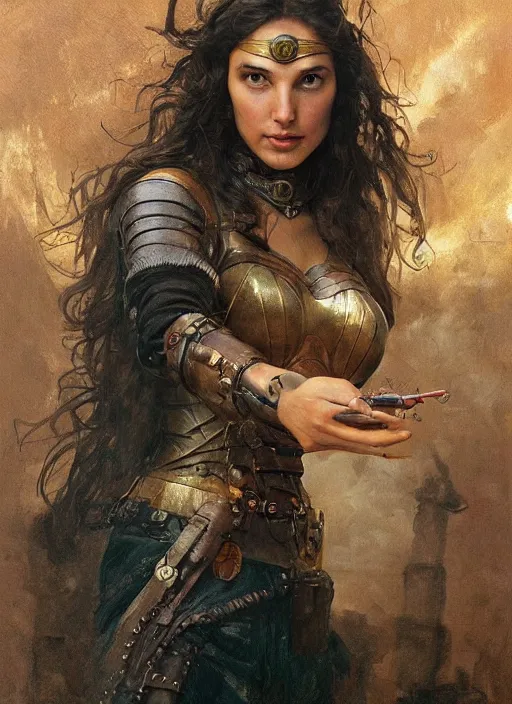 Oil Painting Highly Detailed Steampunk Gal Gadot Stable Diffusion