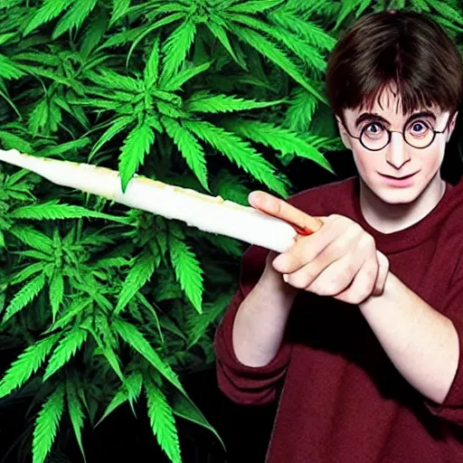 Harry Potter Holding A Long Joint Harry Potter Stable Diffusion