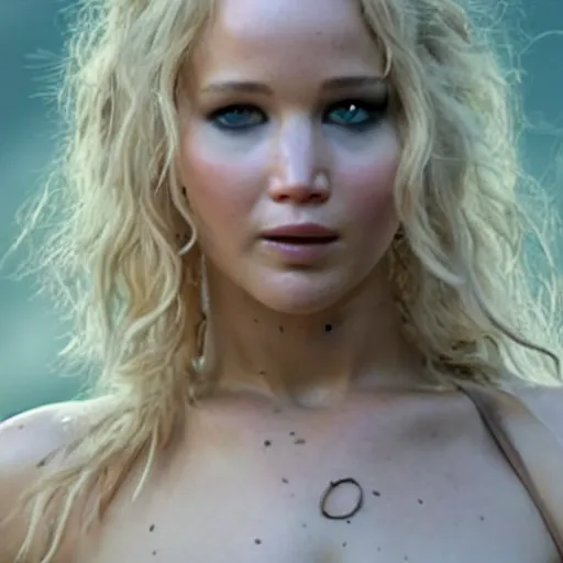 Promo Shot Of Jennifer Lawrence As Leelu In A Remake Stable Diffusion