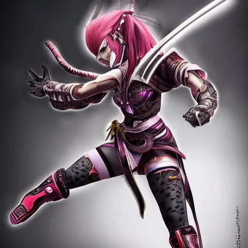 Tekken Female Yoshimitsu Concept Art Stable Diffusion