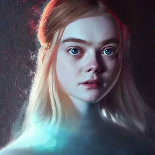 Portrait Of A Elle Fanning Surrounded By Stable Diffusion Openart