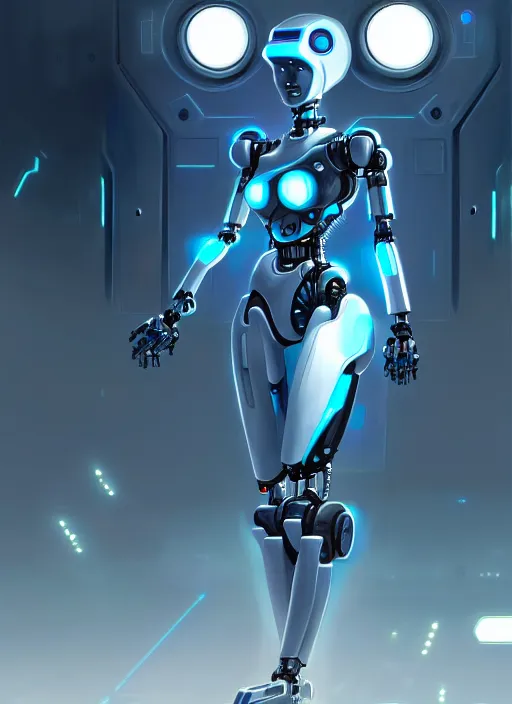 Concept Art Of A Cybernetic Robot Girl Protagonist Stable Diffusion