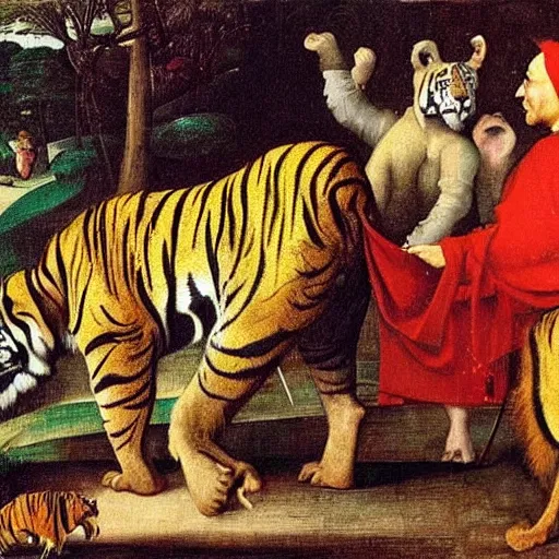 In A Dream World A Tiger Tries To Close An Important Stable