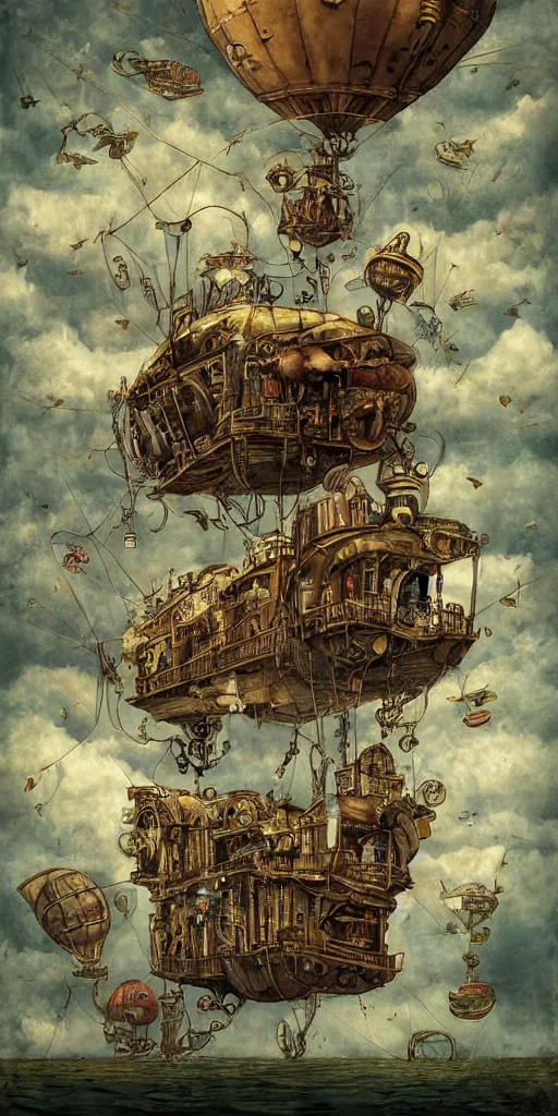 A Detailed Digital Painting Of A Steampunk Living Stable Diffusion