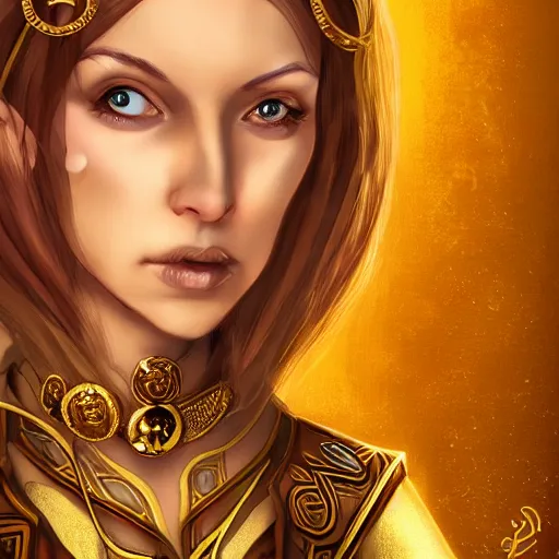 Elegant Half Elf Woman In Noble Golden And Purple Stable Diffusion