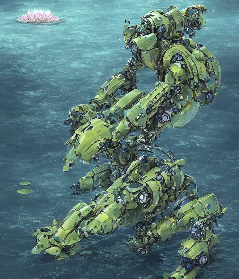 Waterlily Themed Amphibious Zeon Mobile Suit Top Half Stable