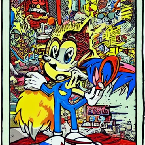 Sonic The Hedgehog As Imagined By Robert Crumb Stable Diffusion Openart