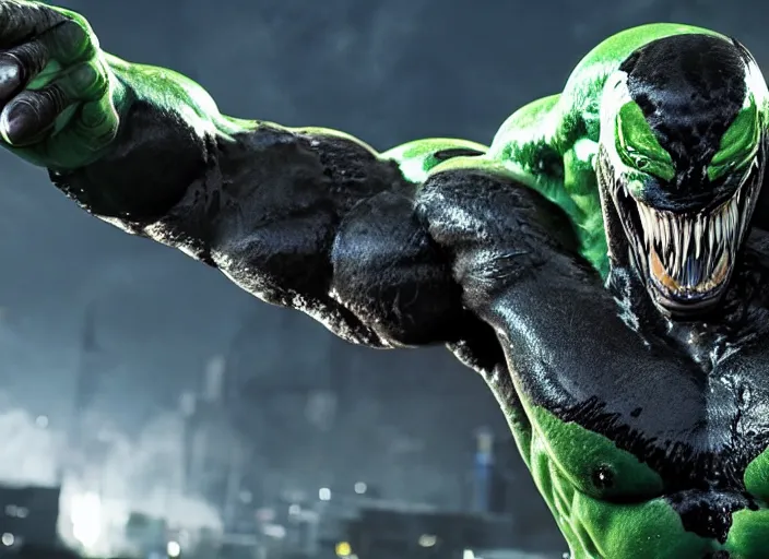 Venom Fused With Hulk Ultra Realistic K Unreal Stable Diffusion