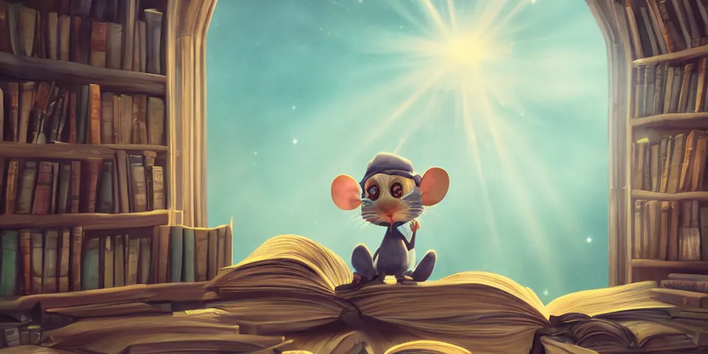 Vast Library Cute Chibi Rat Wizard Wizard Hat Old Stable Diffusion