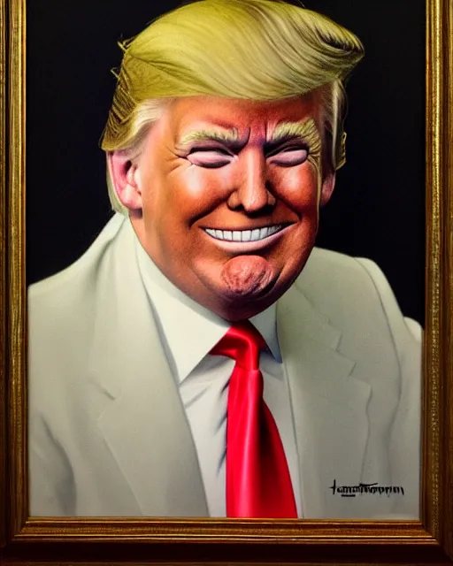 Donald Trump Serene Happy By Henri Raeburn Stable Diffusion Openart