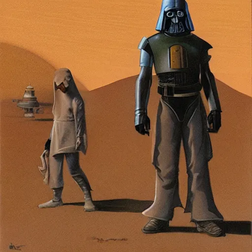 Post Apocalyptic Tatooine Artwork By Ralph Mcquarrie Stable