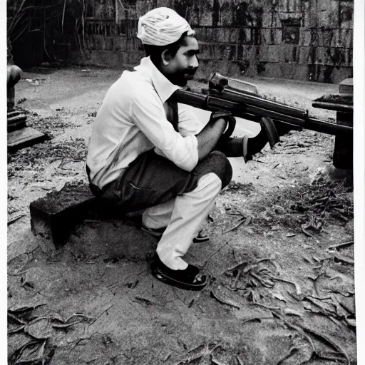 Photograph Of A Gunman In A Graveyard In Dhaka Stable Diffusion OpenArt