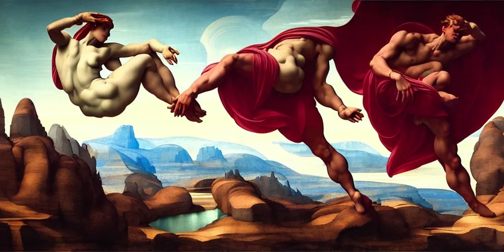 The Creation Of Adam By Michelangelo Ultra Stable Diffusion