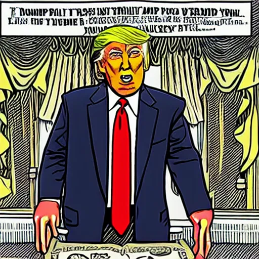 Donald Trump Appears On Controversial Robert Crumb Stable Diffusion