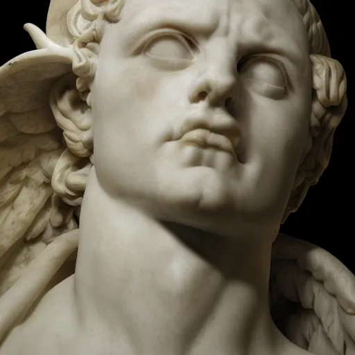 A Delicate Renaissance Marble Sculpture Of Lucifer Stable Diffusion