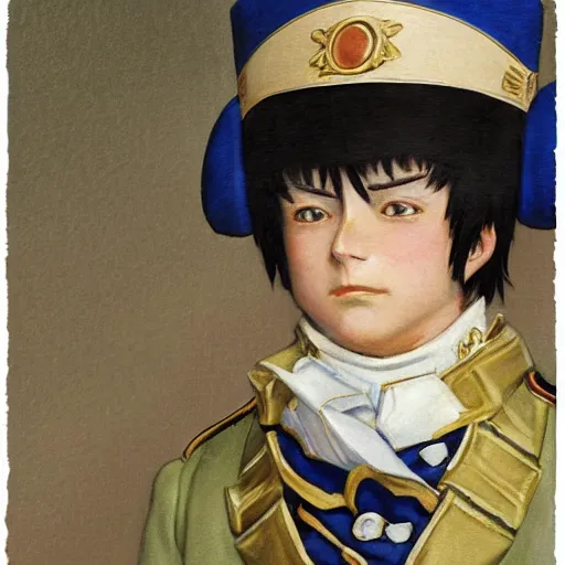 Anime Napoleon By Hasui Kawase By Richard Schmid Stable Diffusion