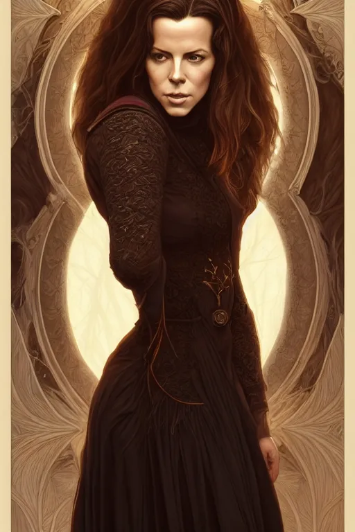 Symmetry Portrait Of Welsh Kate Beckinsale As Witch Stable Diffusion