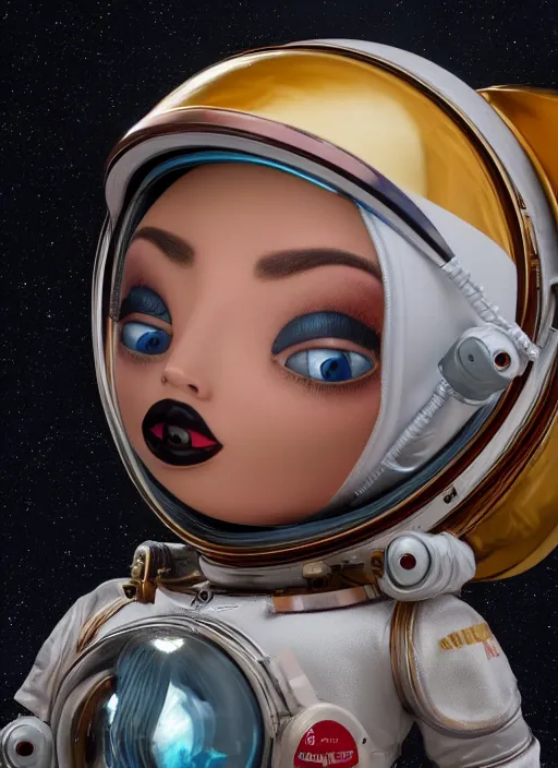 Closeup Profile Portrait Of Tin Toy Spacegirl Stable Diffusion Openart