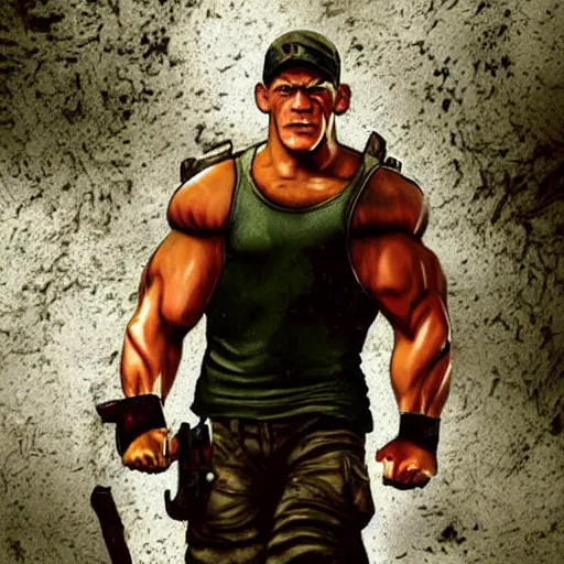 John Cena PS1 Tomb Raider Graphics Stable Diffusion OpenArt