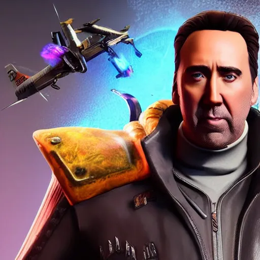 Nicholas Cage In Fortnite Character Render Full Body Stable Diffusion