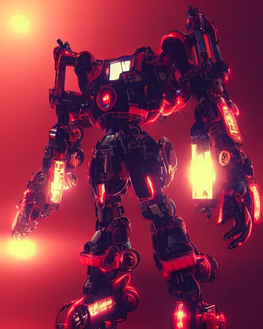 Cyberpunk Mecha Bull With Glowing Red Eyes Hyper Stable Diffusion