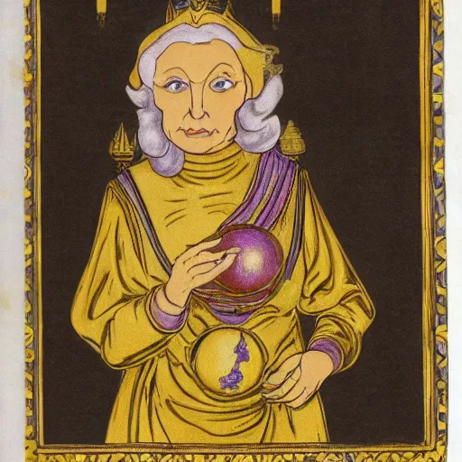 Elegant Half Elf Woman In Noble Golden And Purple Stable Diffusion