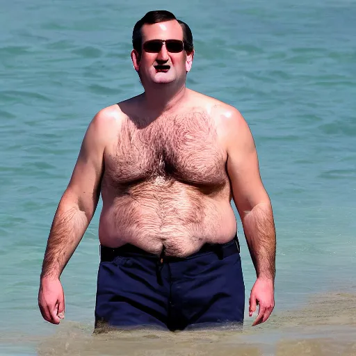 Ted Cruz Shirtless Highly Detailed Fat Hairy Stable Diffusion