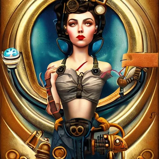 Lofi Bioshock Steampunk Portrait Pixar Style By Stable Diffusion