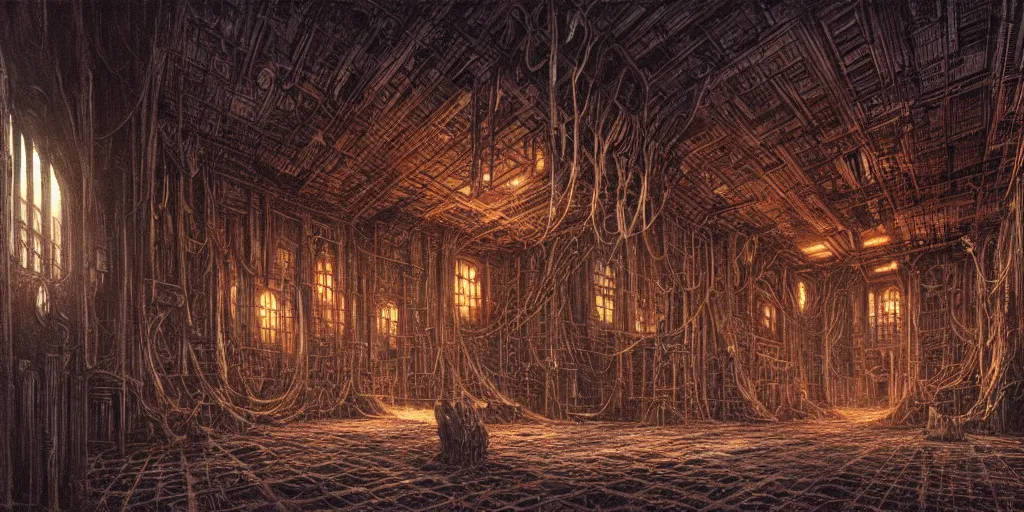 Dark Sinister Vampire Lair Interior By Peter Gric Stable Diffusion