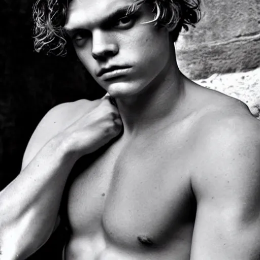 Evan Peters Shirtless Vintage Model Fashion Stable Diffusion OpenArt