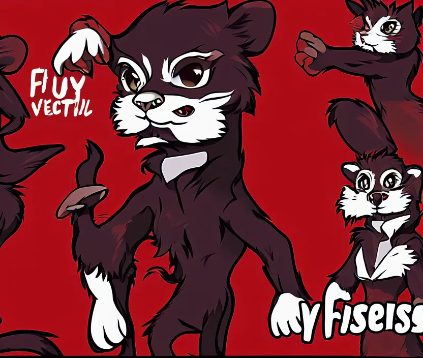 Furry Red Black Weasel Detective Fursona Uhd Stable