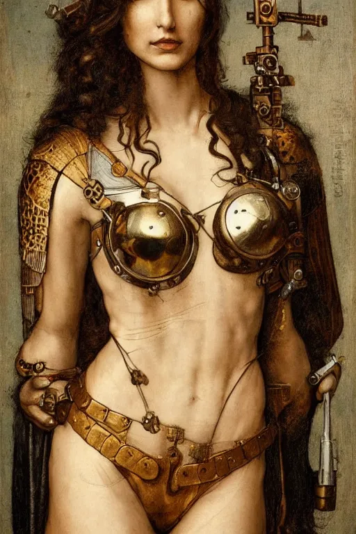 Highly Detailed Steampunk Gal Gadot Standing Stable Diffusion Openart