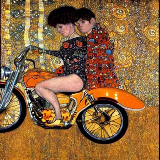 Gustav Klimt Harley Davidson Motorcycle Stable Diffusion OpenArt