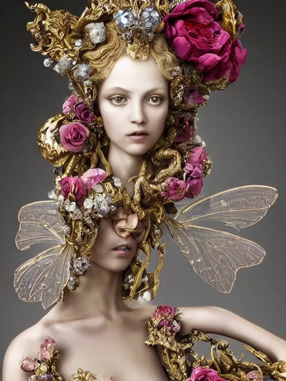 A Mm Fashion Portrait Of A Fairy Lady Sculpture Who Stable