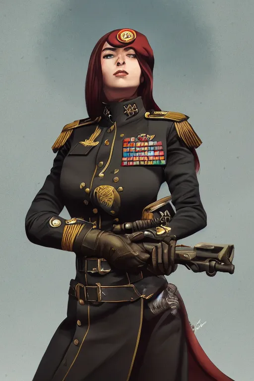 Portrait Of Female Commissar Warhammer 40k Setting Stable Diffusion