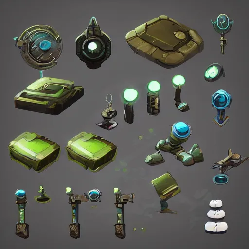 D Props Concept Game Design Assets Sci Fi Room Stable Diffusion