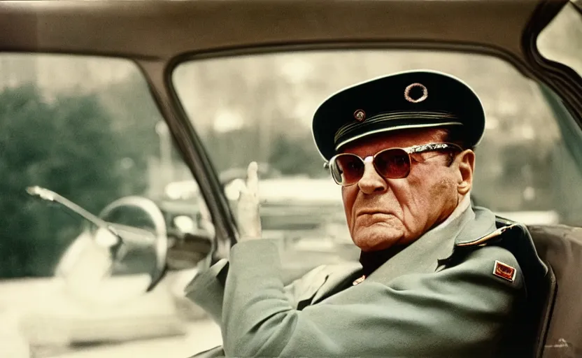 S Movie Still Of Josip Broz Tito In His Car With His Stable