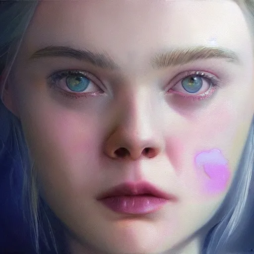 A Striking Hyper Real Painting Of Elle Fanning In The Stable