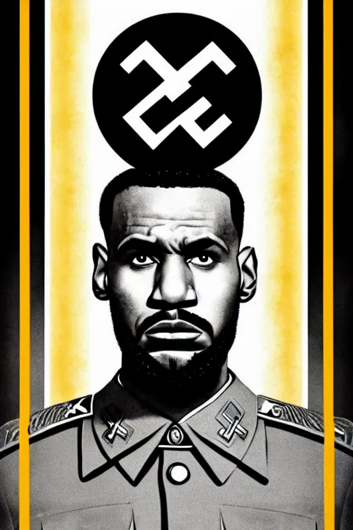 The Fuhrer Los Angeles Laker Lebron James Portrays Stable Diffusion