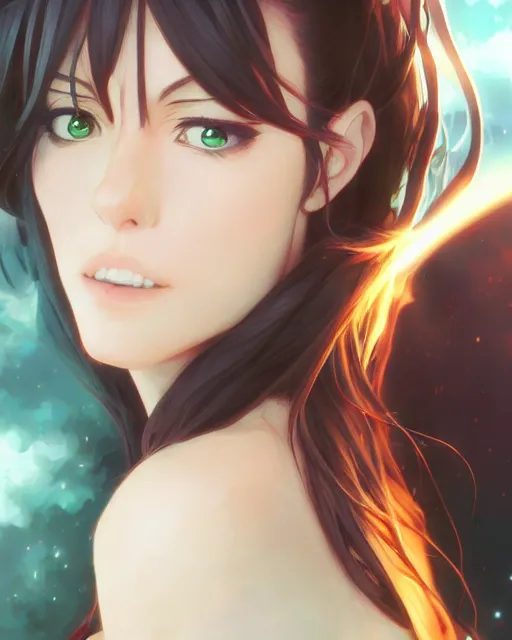 Anime Portrait Of Alanis Morissette By Stanley Artgerm Stable