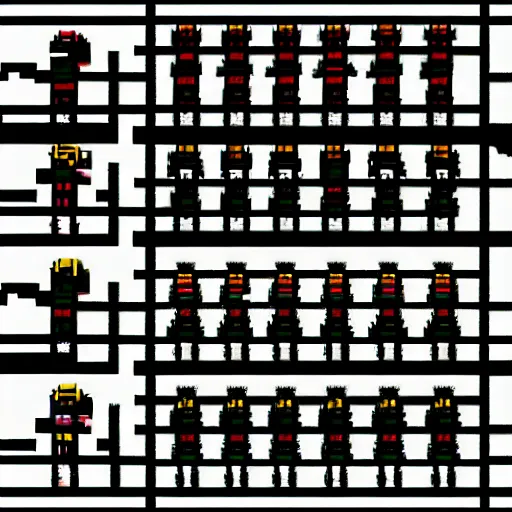 Samurai Sprite Sheet Pixel Art Walk Animation Stable Diffusion