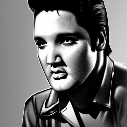 Portrait Of Elvis Presley Soviet Brutalism Stable Diffusion OpenArt