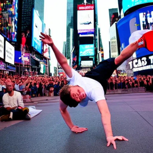 Mark Zuckerberg Breakdancing The The Middle Of Times Stable Diffusion