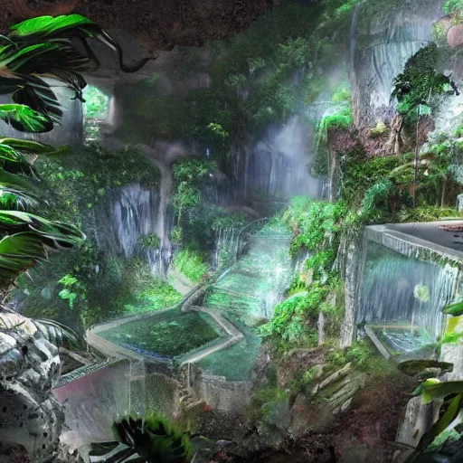 Video Game About A Underground Paradise Exploration Stable Diffusion