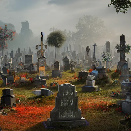 Graveyard For The Gods K Detail Colorful Awesome Stable Diffusion