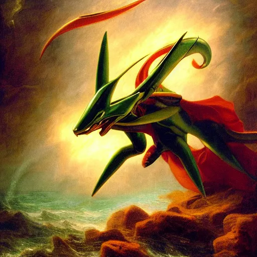 Rayquaza By Pierre Auguste Cot Dramatic Lighting Stable Diffusion