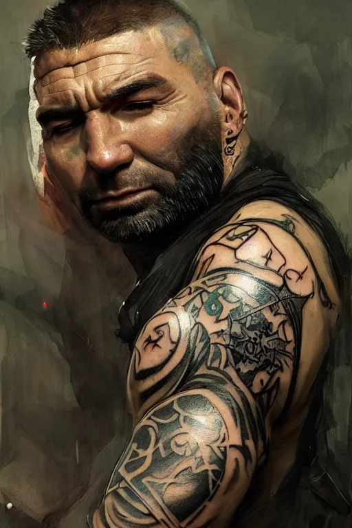 Dave Bautista Sorcerer Lord Of The Rings Tattoo Stable Diffusion