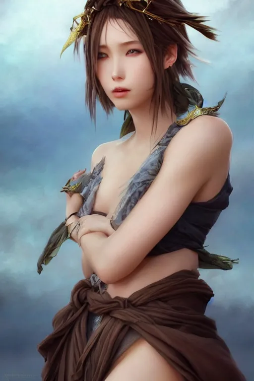 Praying Seductive Looking Yuna Final Fantasy X Windy Stable