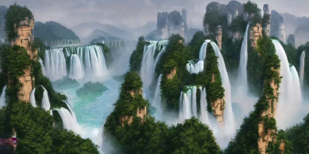 Zhangjiajie National Forest Park Niagara Falls Stable Diffusion