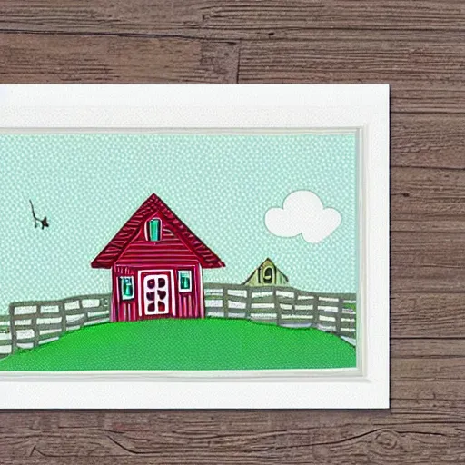 2 D Cute Cottages Print Design Stable Diffusion OpenArt